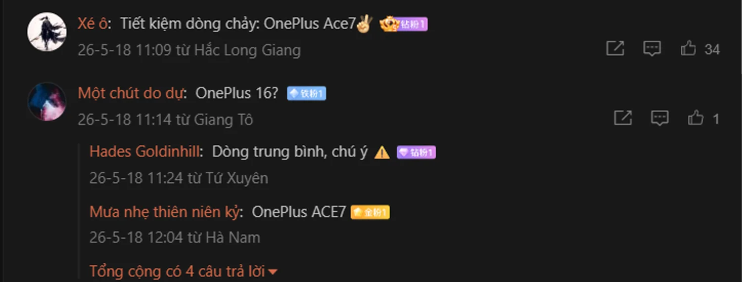 Cộng đồng dự đoán về OnePlus Ace 7