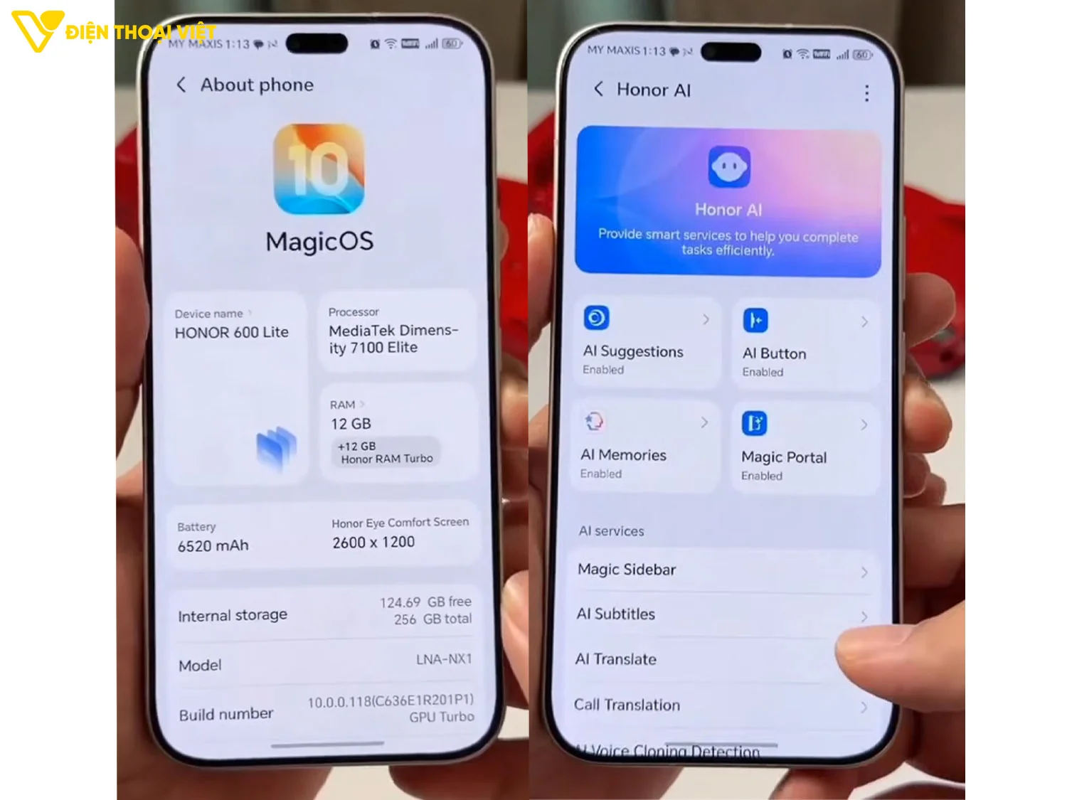 Giao diện hệ thống Honor 600 Lite
