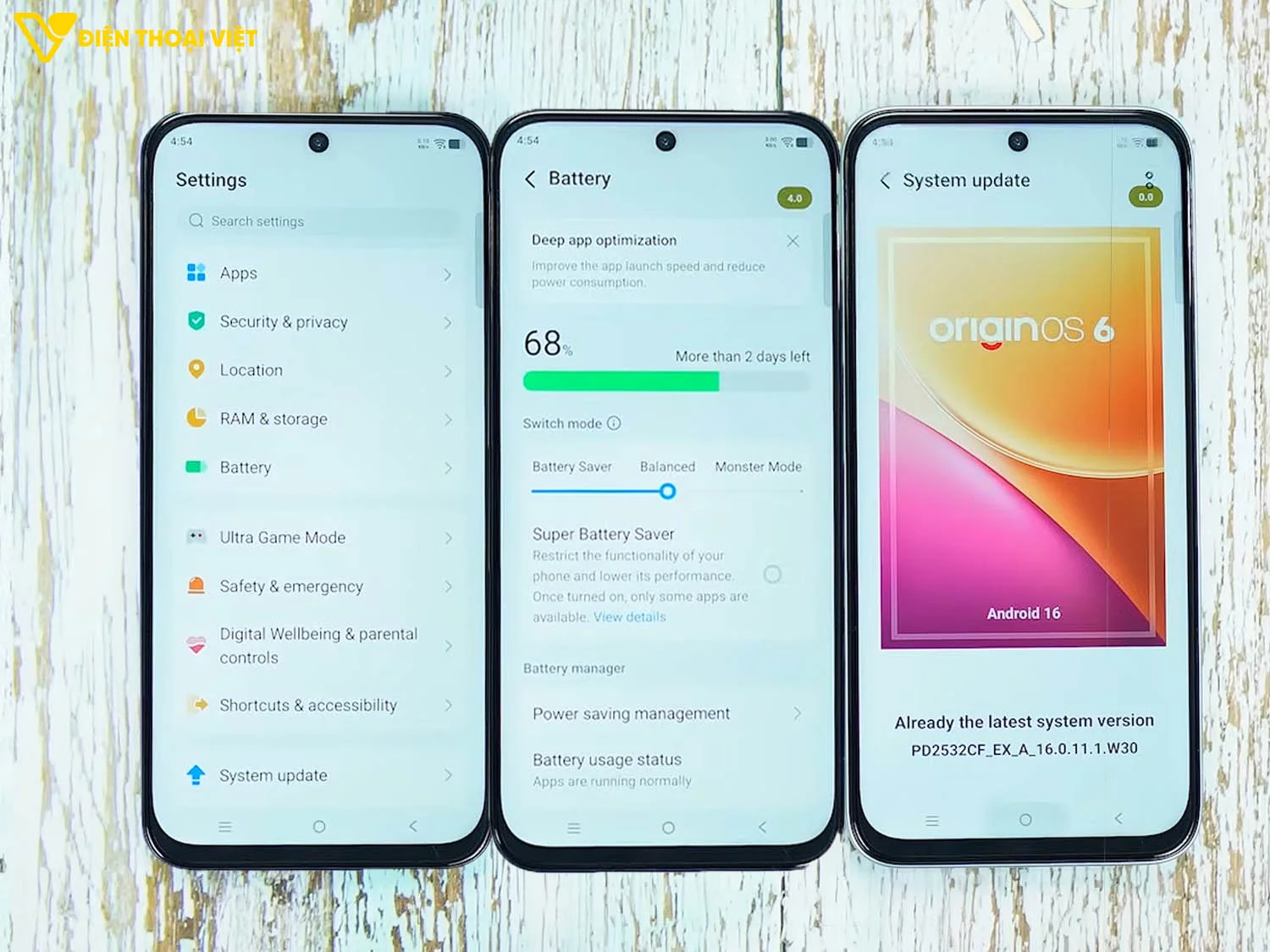 Giao diện hệ thống trên iQOO Z11x