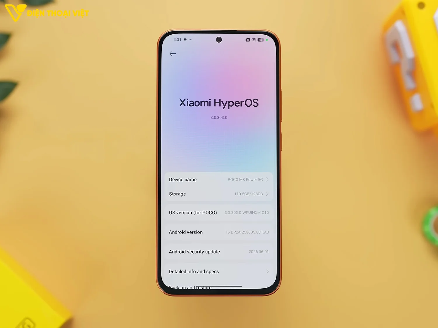 Đánh giá POCO M8 Power: Giao diện hệ thống