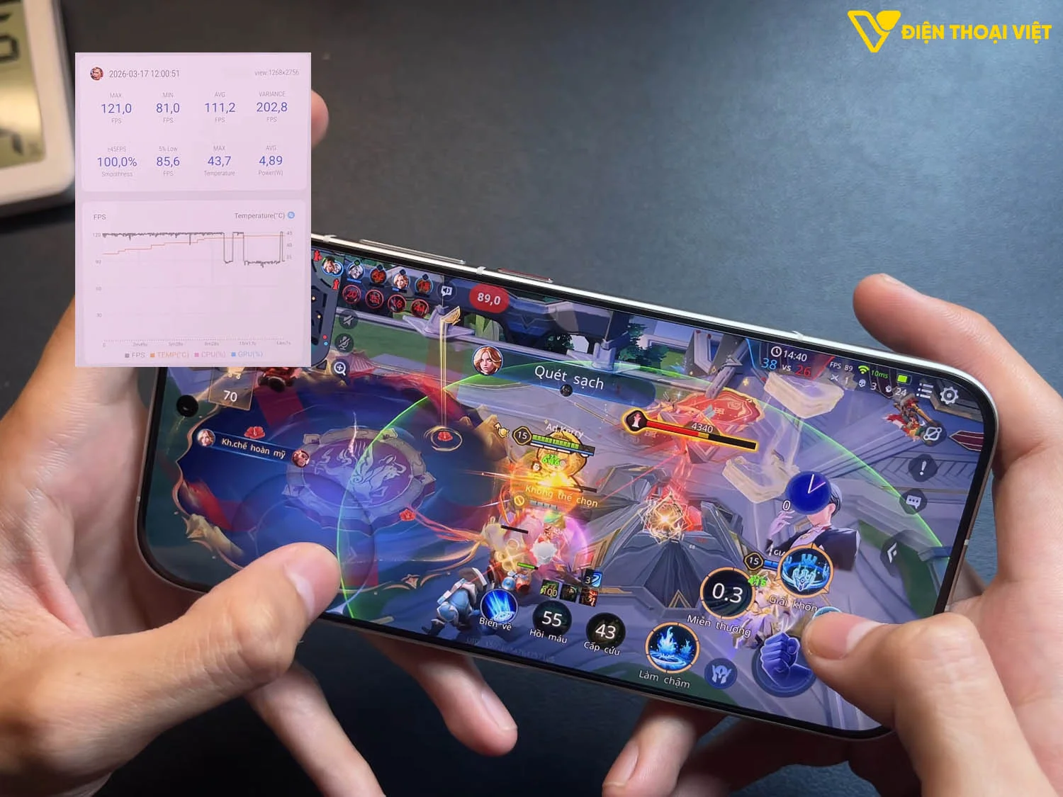 Thử nghiệm chơi game Liên Quân Mobile