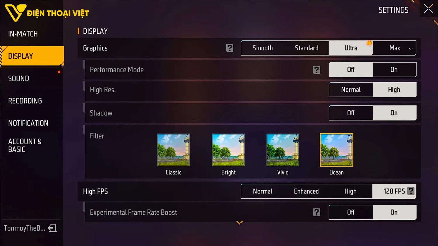 Đánh giá Sony Xperia 1 VIII: test game FreeFire 
