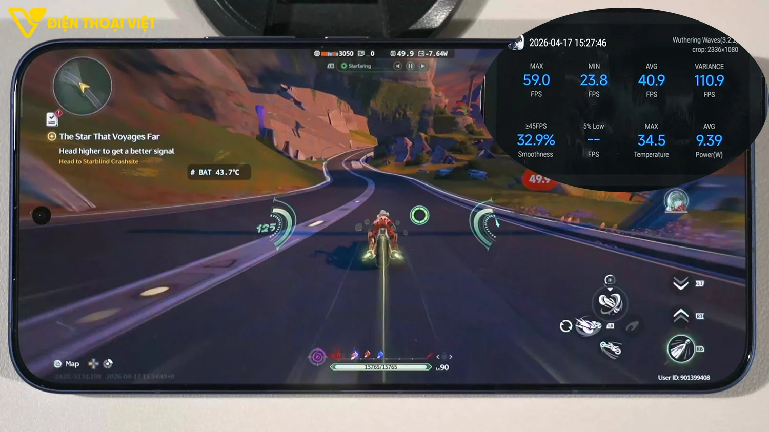 Đánh giá Xiaomi 17T Pro: Test game Wuthering Waves