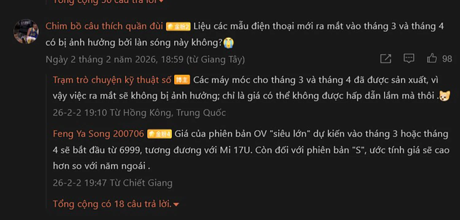Điện thoại dự kiến ra mắt tháng 3-4 có bị dừng lại không?