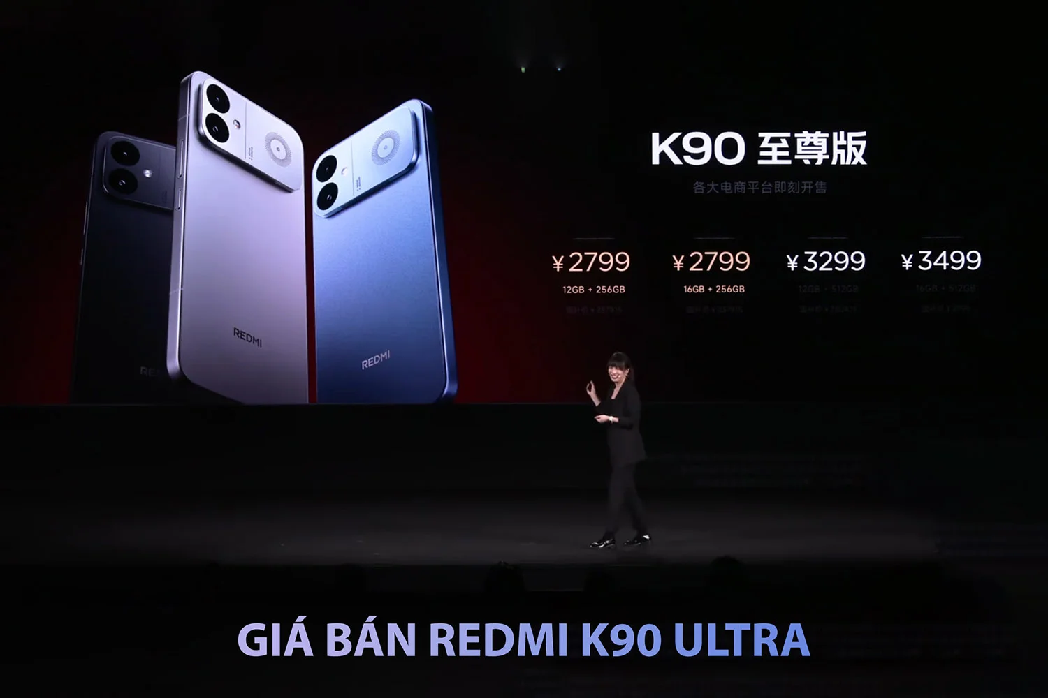 giá chính thức của Redmi K90 Ultra là 11.650.000 đ, tương đương khoảng 2.999 CNY