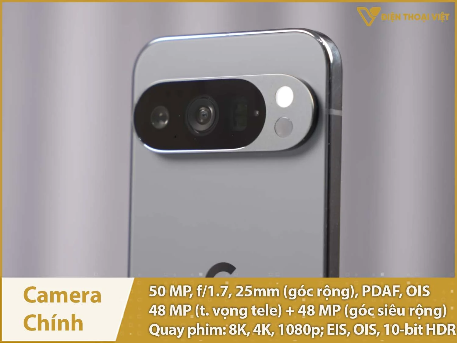 Camera chính 50MP & Quay phim 8K, 4K