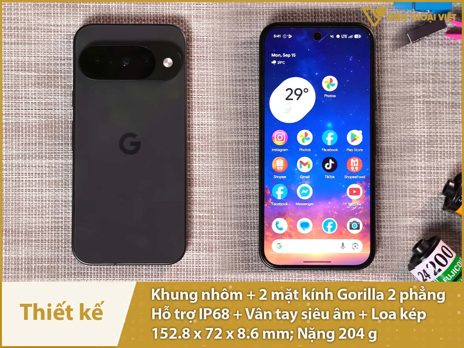 Thiết kế sang trọng, độc lạ có IP68