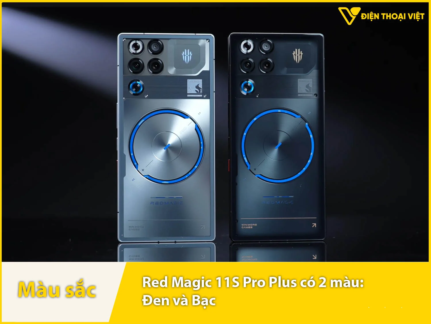 Red Magic 11S Pro Plus có 2 tùy chọn màu sắc, bao gồm Đen và Bạc