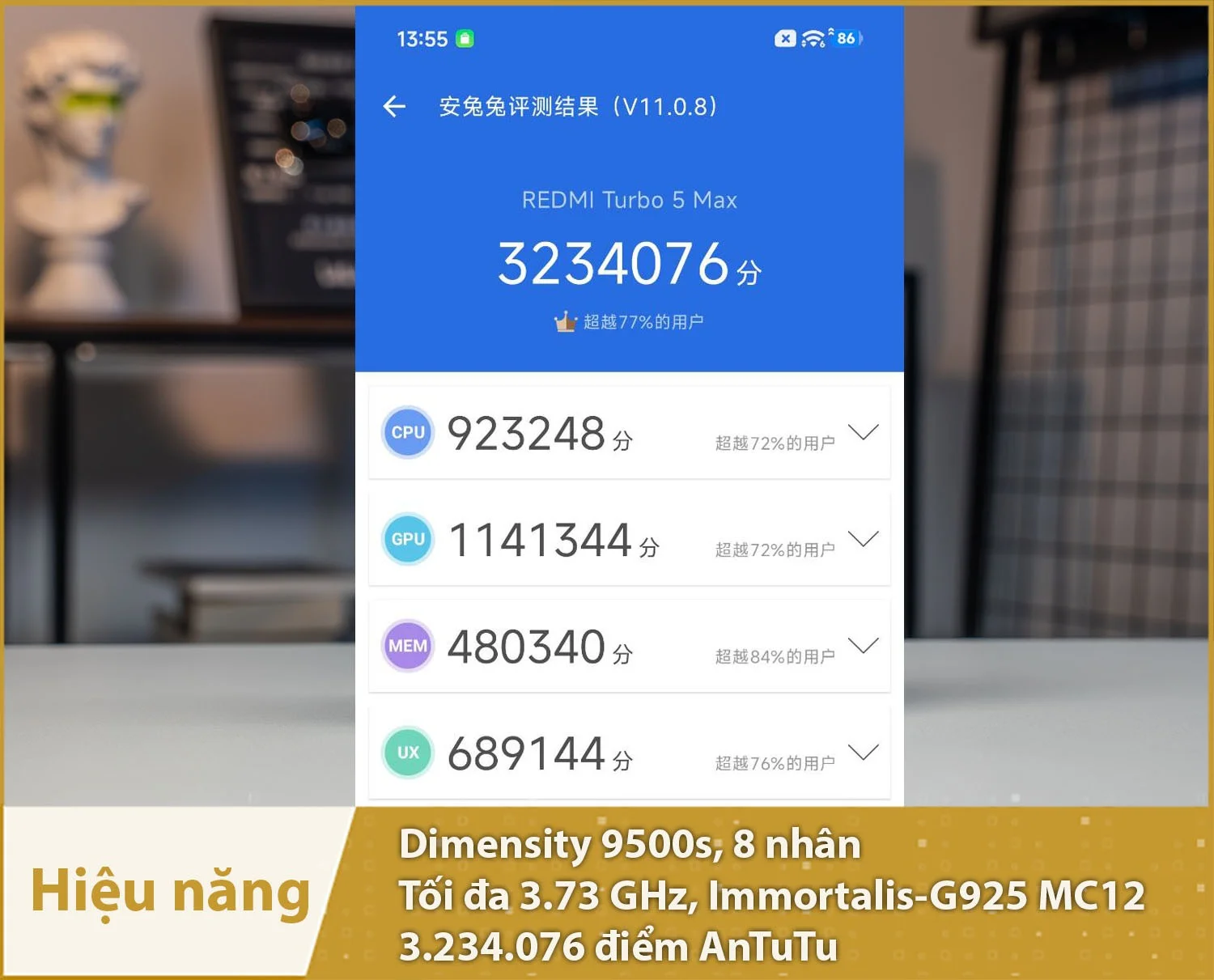 OPPO K15 Pro Plus - Dimensity 9500s - 3.000.000 điểm