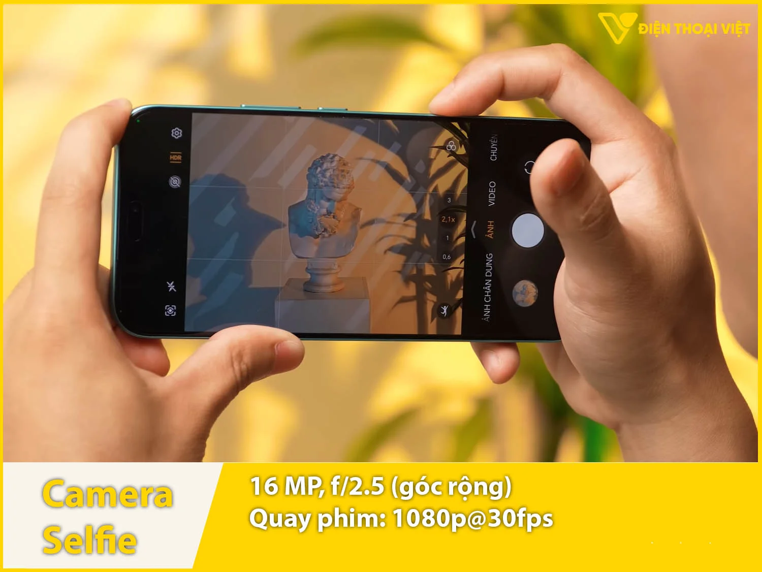 Camera selfie 16MP & Quay video 1080p