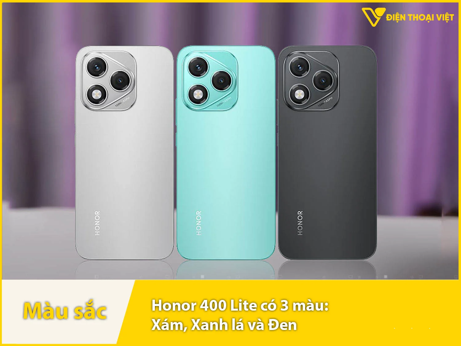 Honor 400 Lite có 3 màu sắc