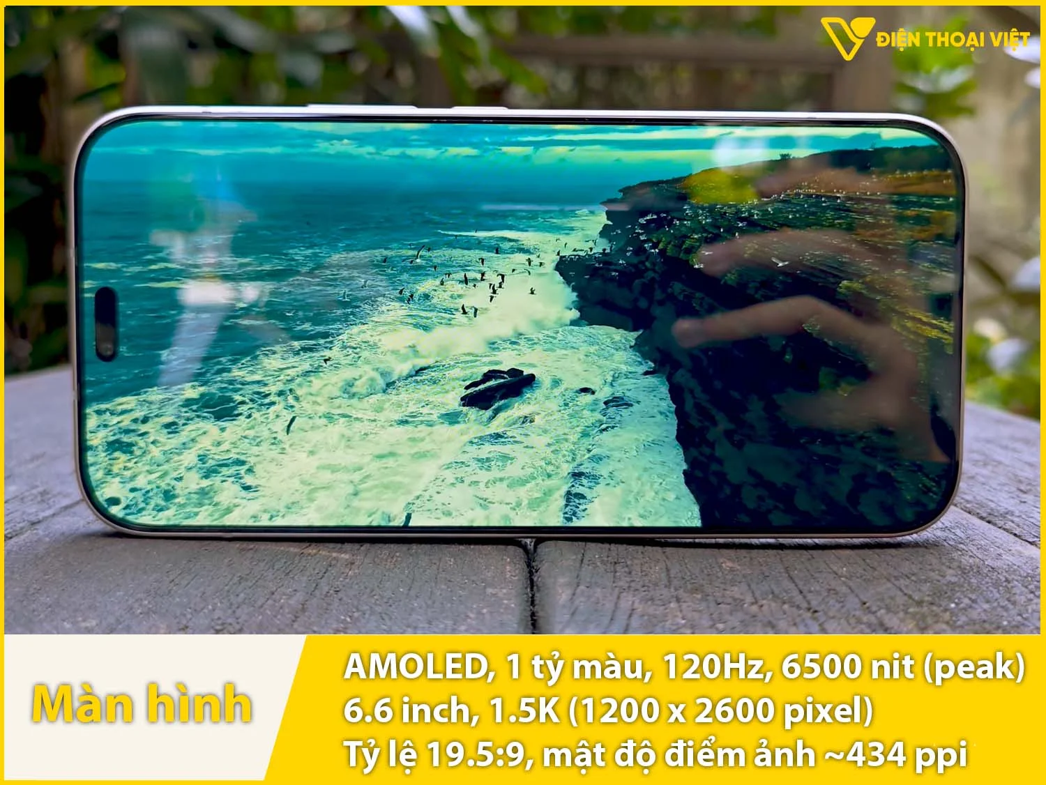 AMOLED 6,6 inch - 120Hz - 6500 nit