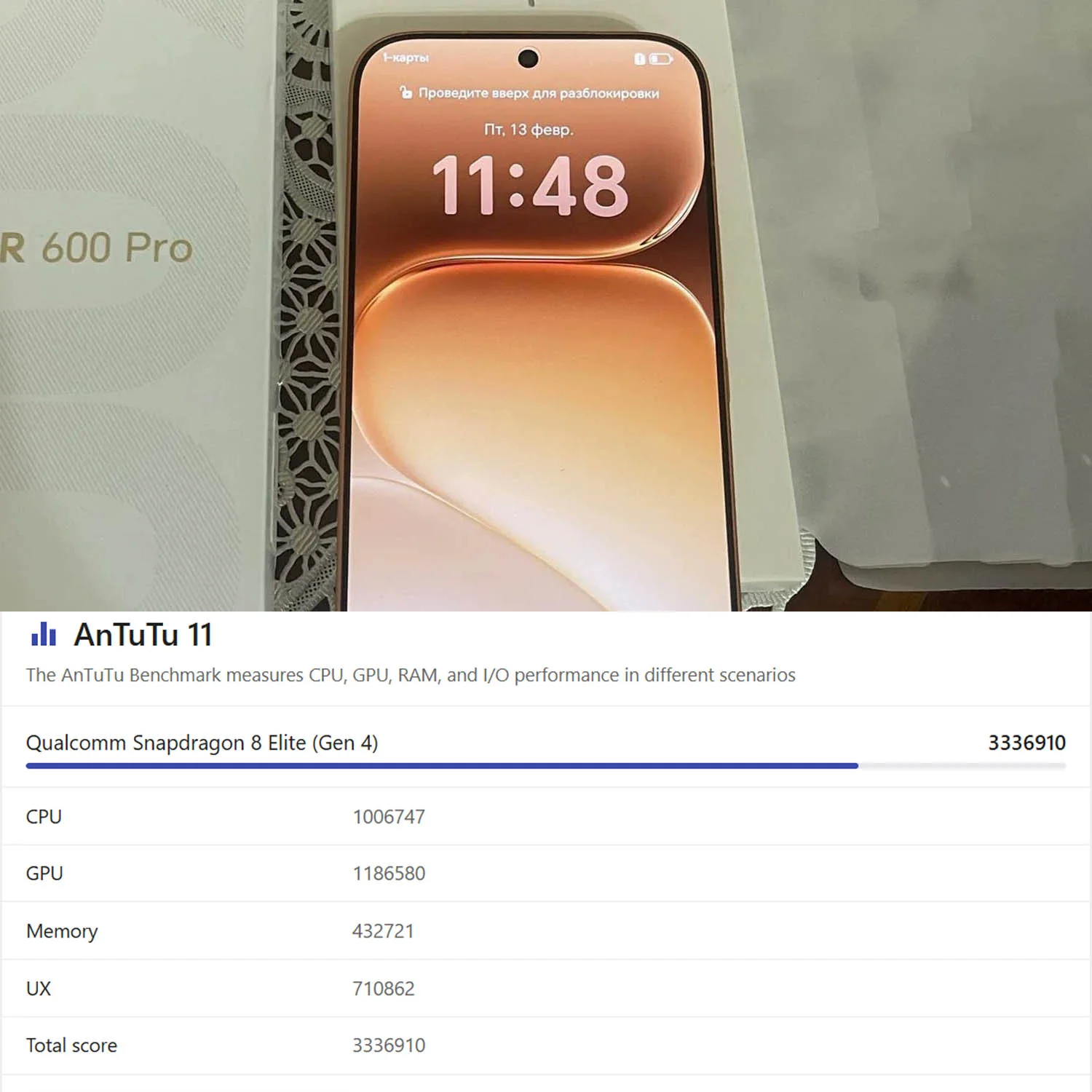 Honor 600 Pro - Snapdragon 8 Elite - 3.336.910 điểm AnTuTu