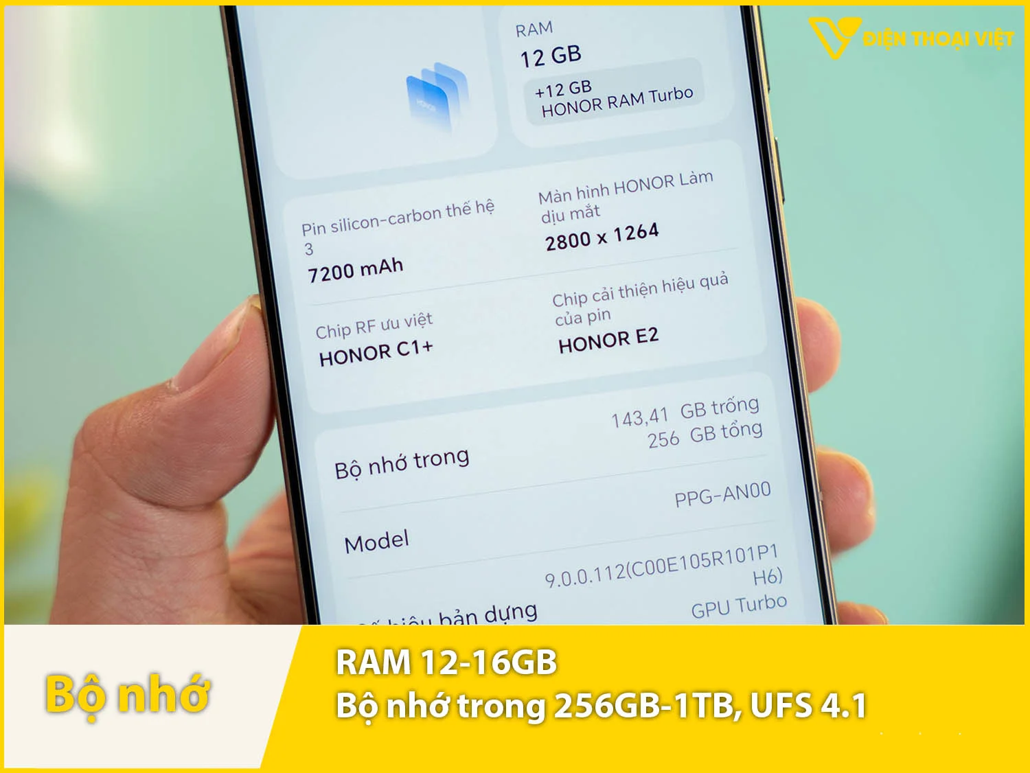RAM 12-16GB & Bộ nhớ trong 256GB-1TB