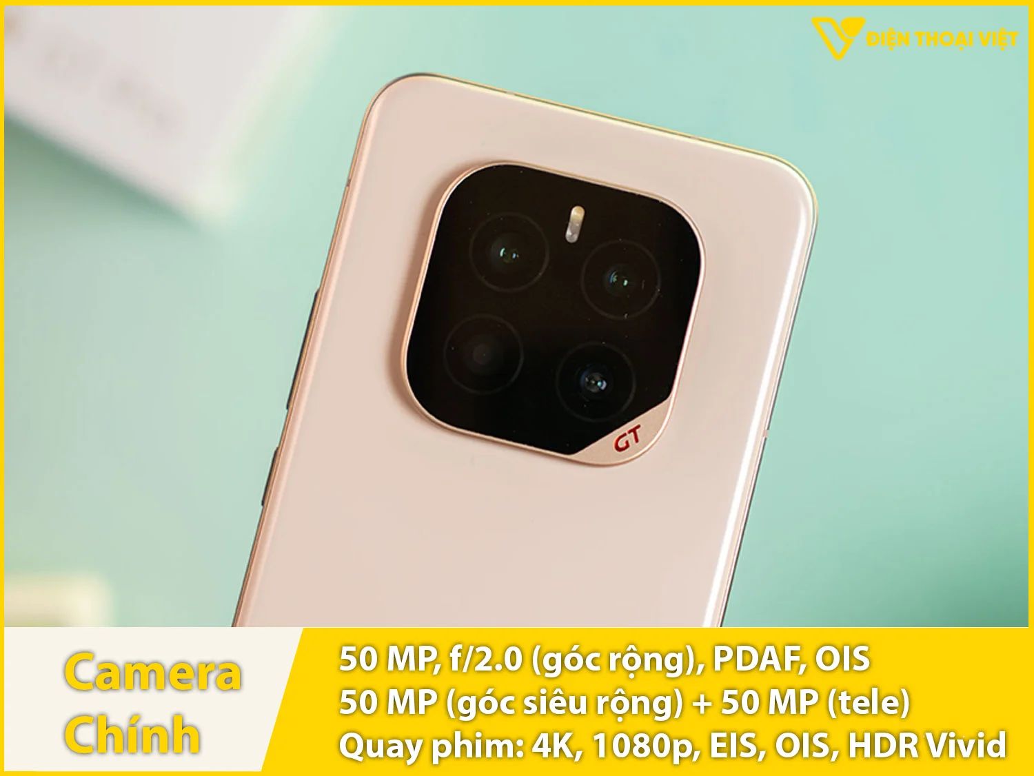 Camera sau 50MP & Quay video 4K
