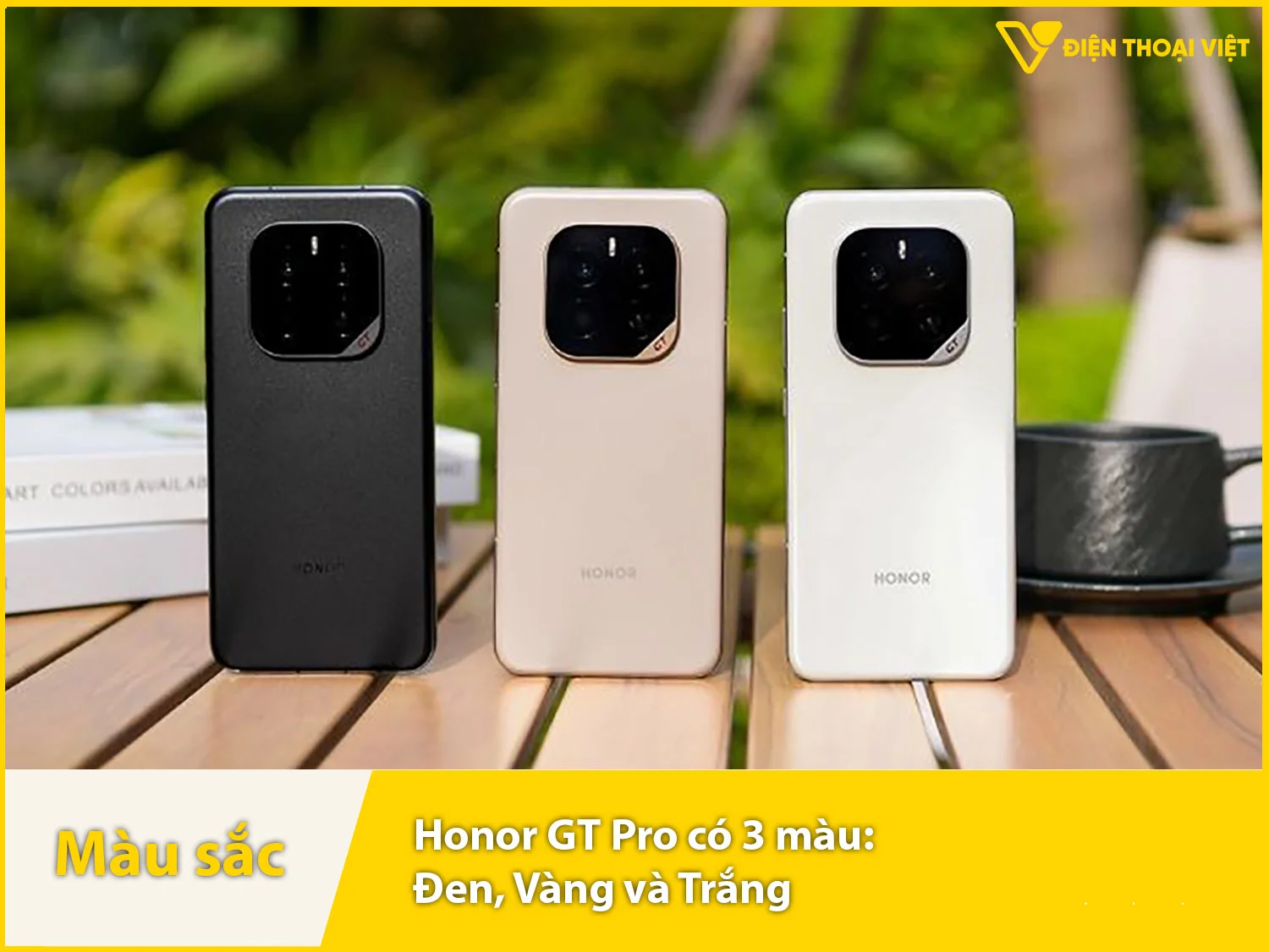 Honor GT Pro có 3 màu sắc lựa chọn