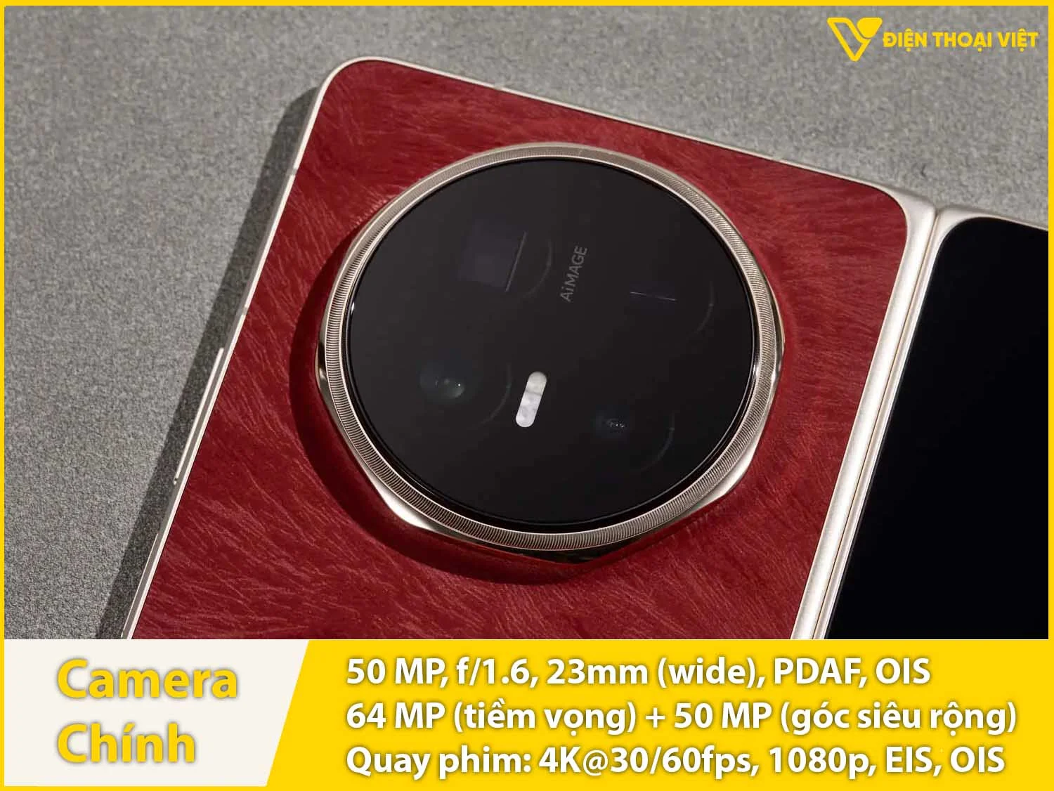 Camera sau 50MP + Góc rộng 50MP + Tele 64MP & quay video 4K