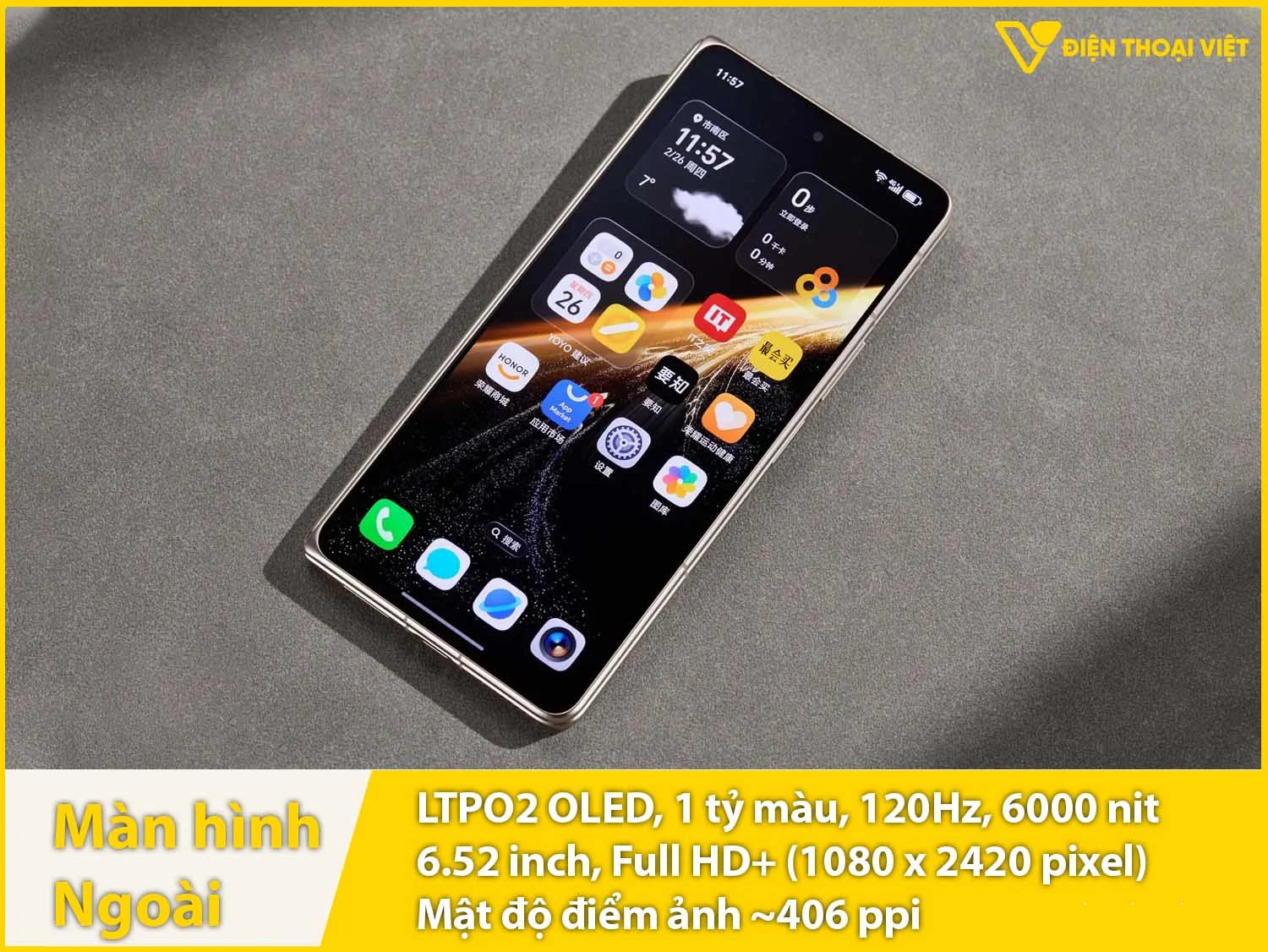 Màn hình ngoài hiển thị chất lượng cao