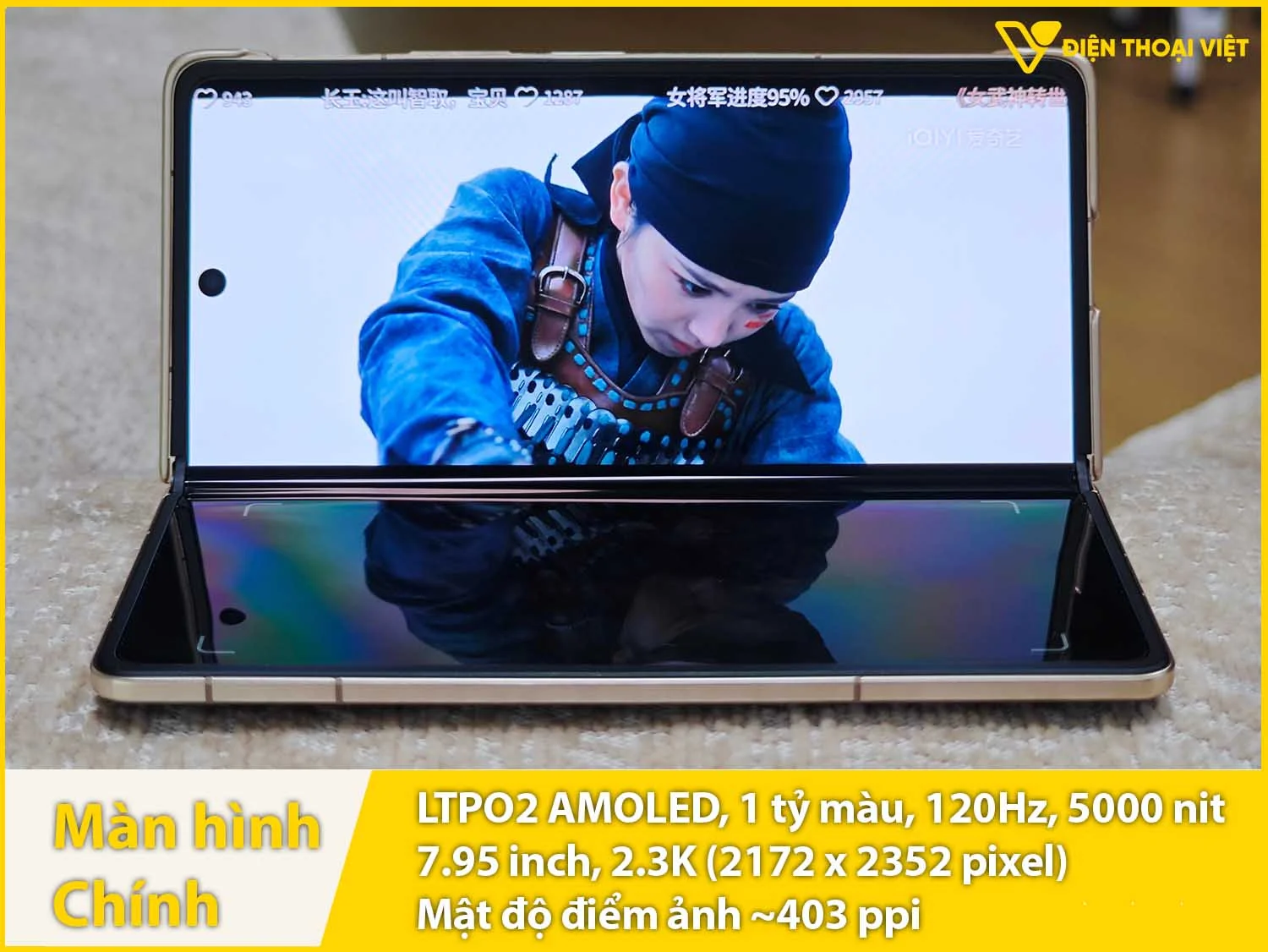 AMOLED 7,95 inch - 120Hz - 5000 nit