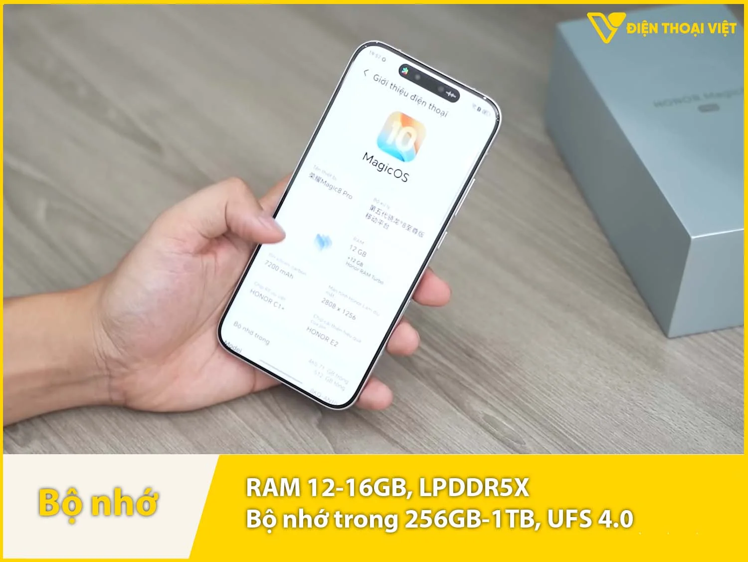 Magic8 Pro sở hữu RAM 12-16GB và bộ nhớ trong 256GB-1TB