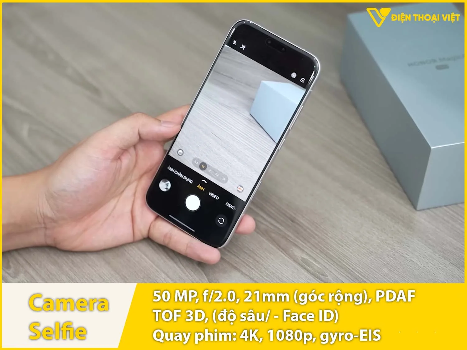 Camera selfie 50MP + TOF 3D