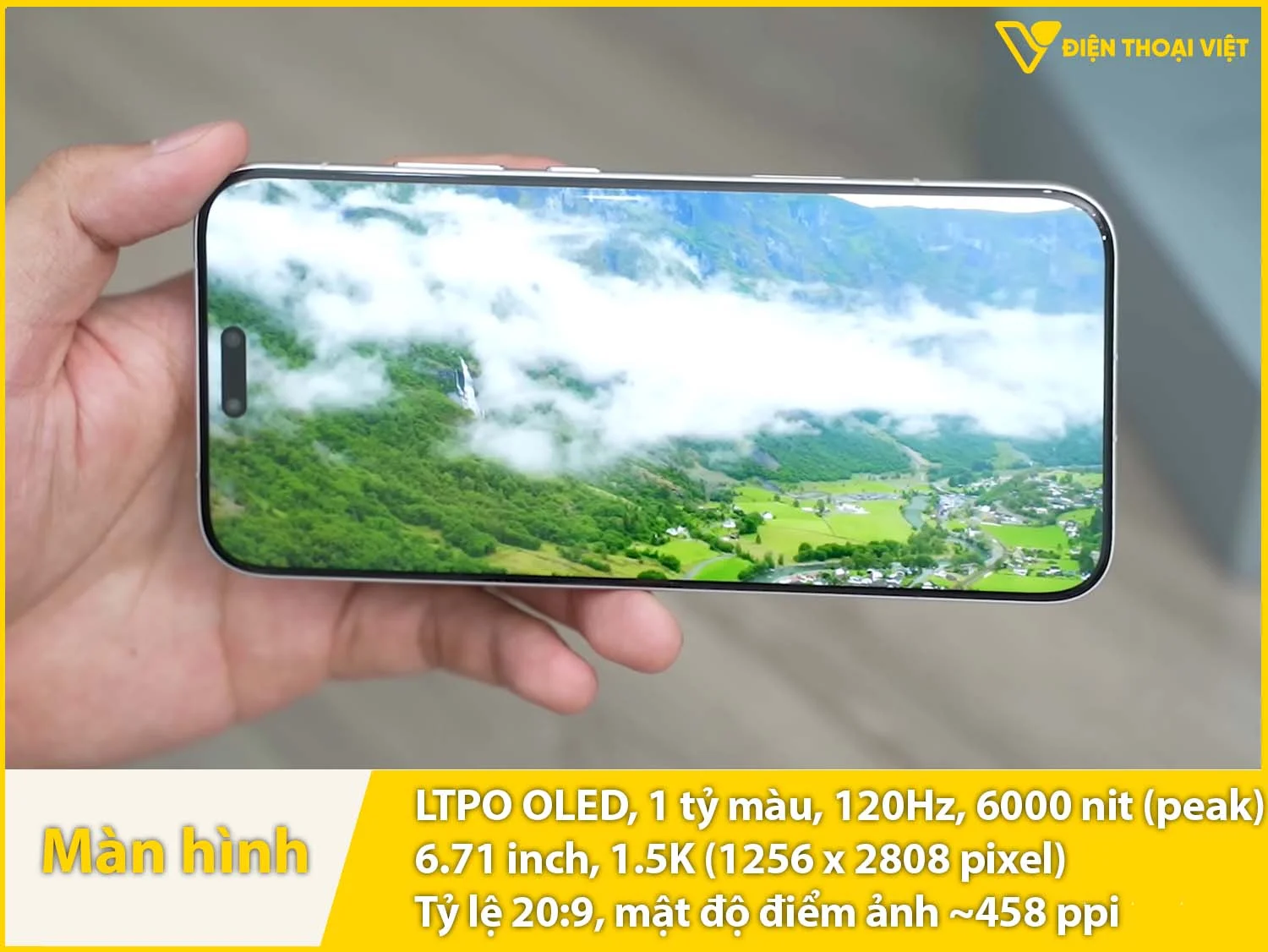 OLED 6,71 inch - 120Hz - 6000 nit