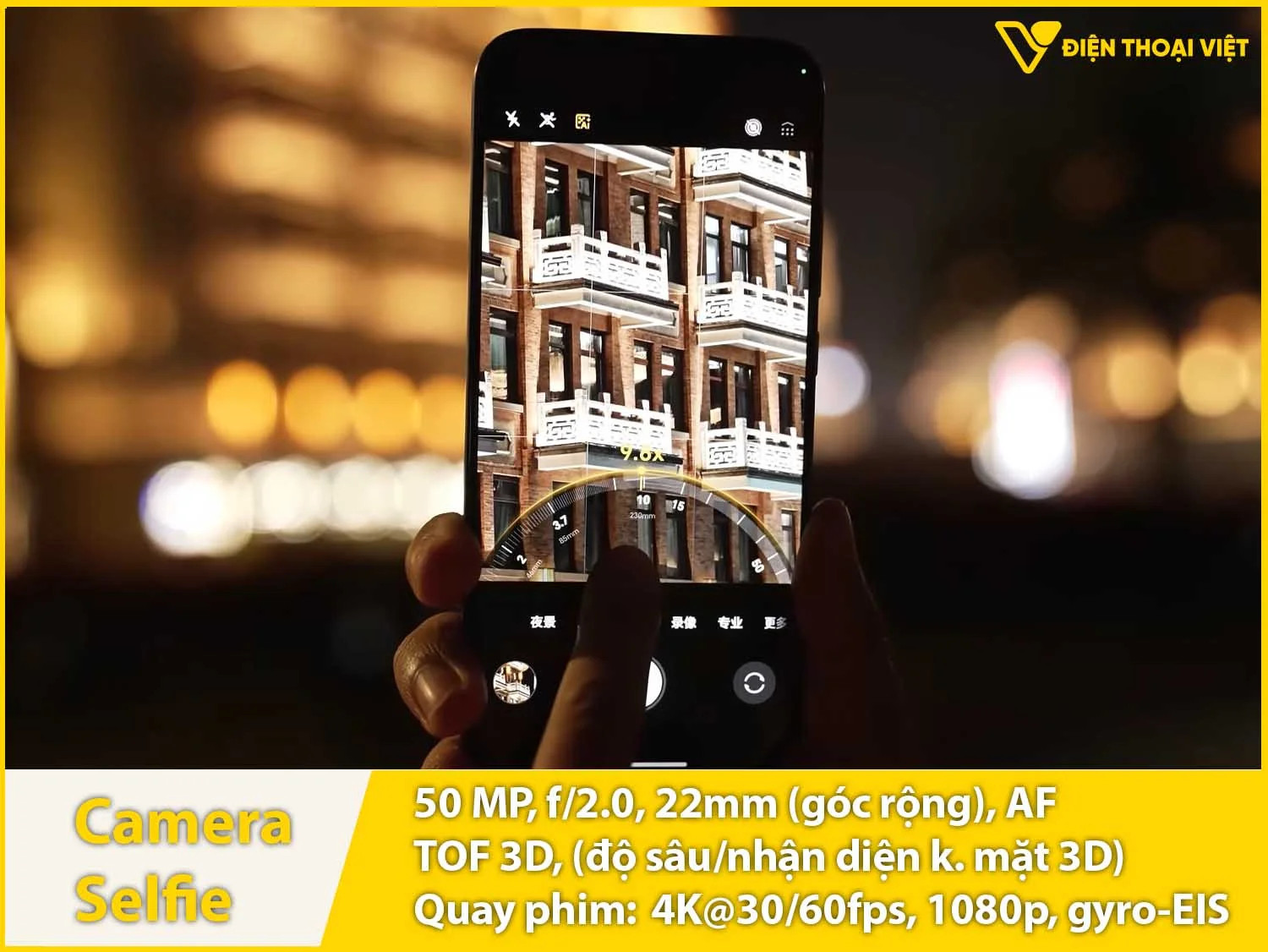 Camera selfie 50MP & Quay phim 4K