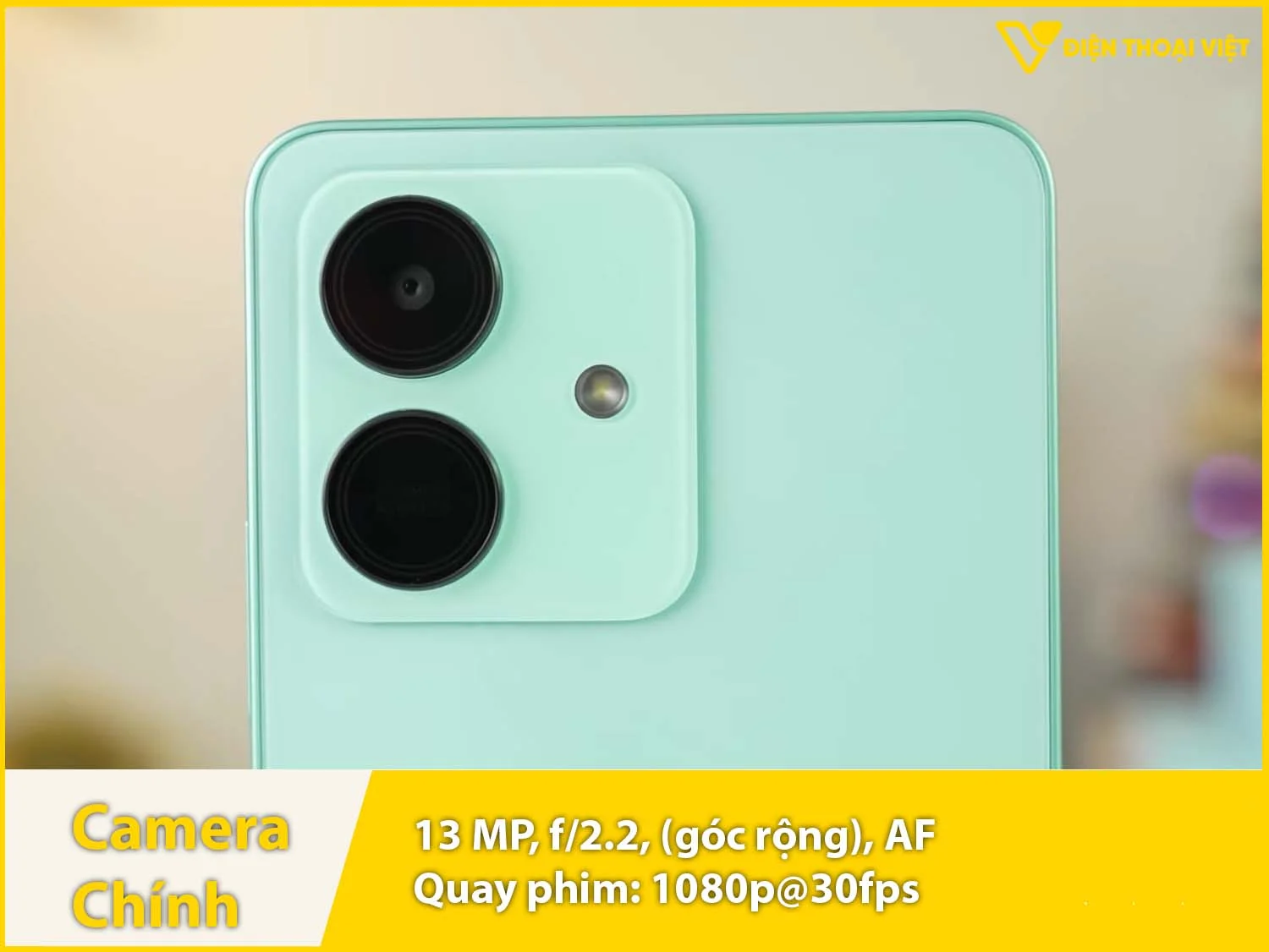 Camera sau 13MP chụp ảnh sắc nét