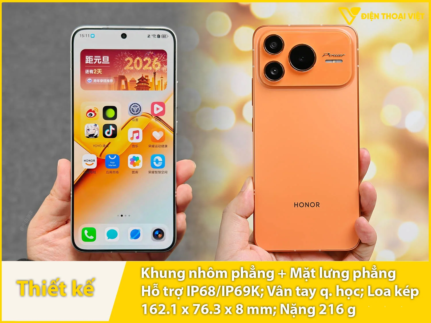 Thiết kế vuông vức, khung kim loại