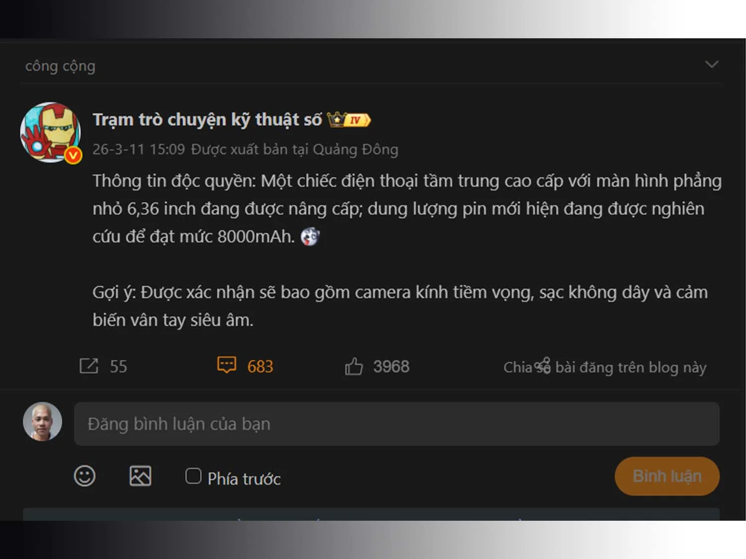 Điện thoại Honor pin 8000mAh màn 3,36 inch (Digital Chat Station)