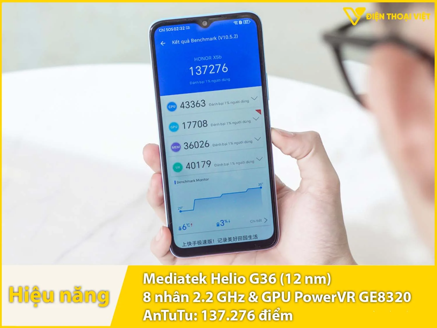 Hiệu năng khá mượt mà với 137.276 điểm AnTuTu