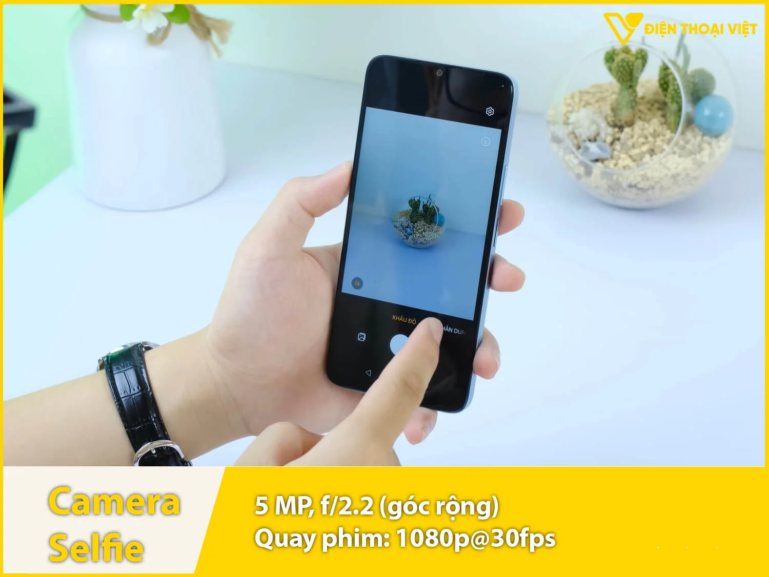 Camera selfie 5MP & Quay phim 1080p