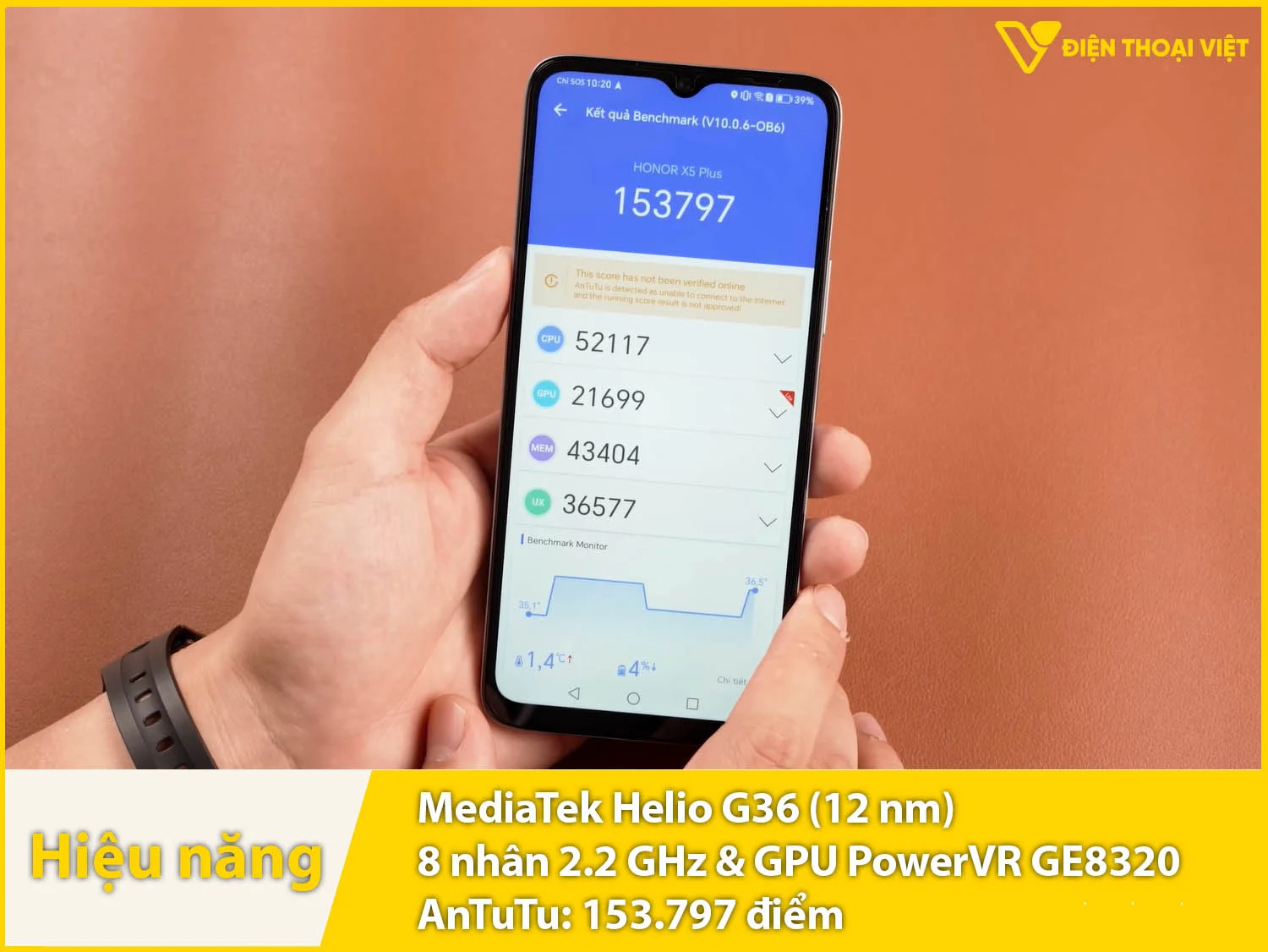 Hiệu năng đủ mượt với 153.797 điểm AnTuTu