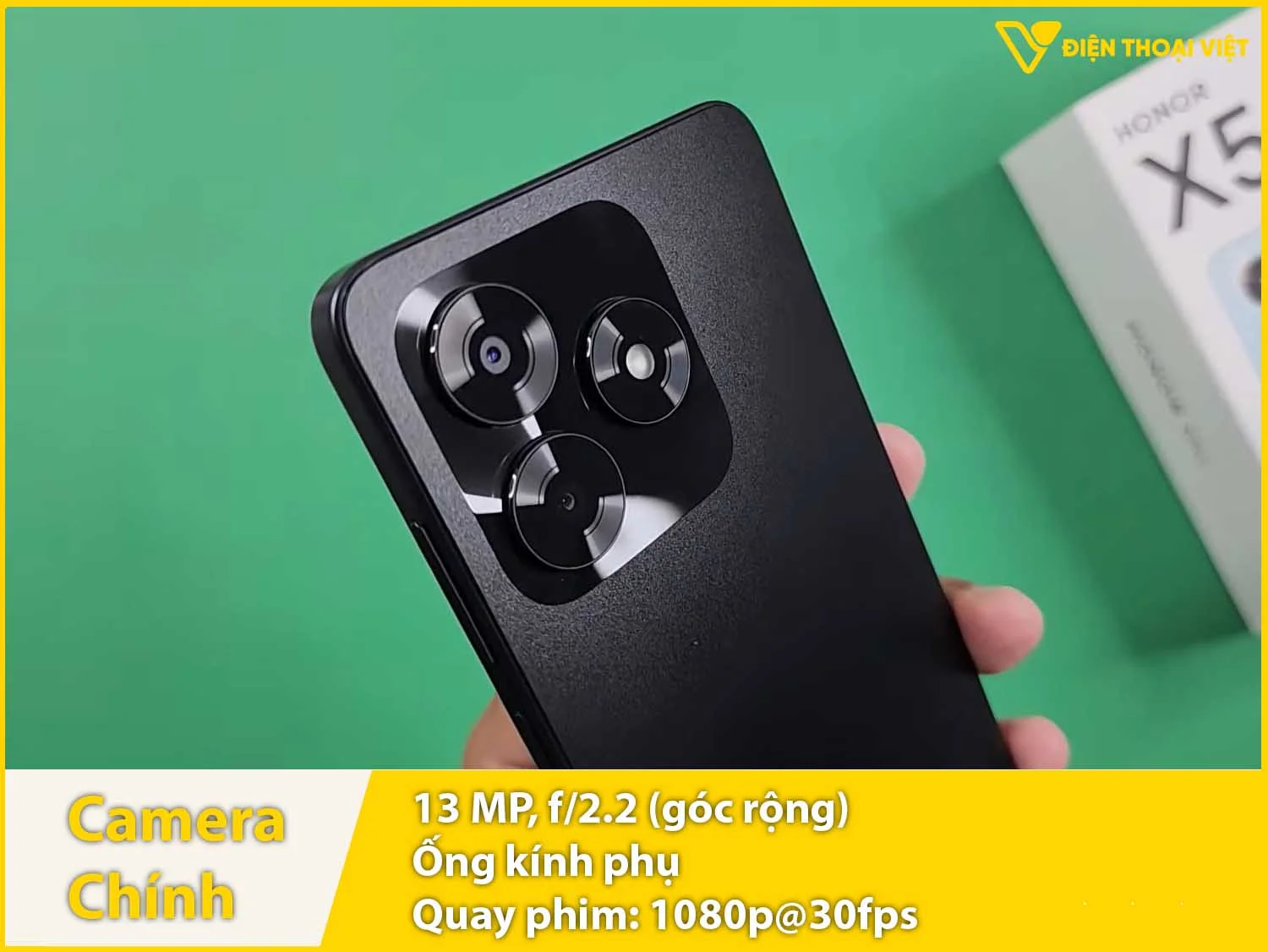 Camera sau 13MP + Ống kính phụ & Quay video 1080p
