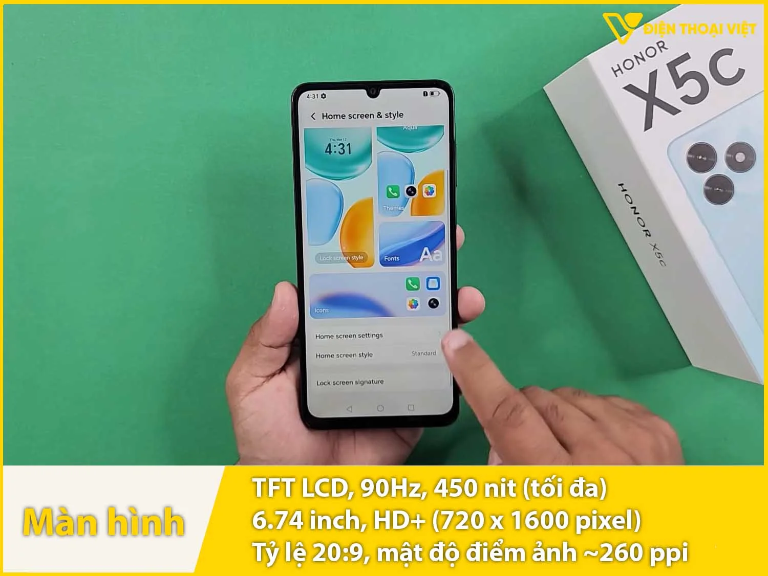 TFT LCD 6,74 inch - 90Hz - 450 nit