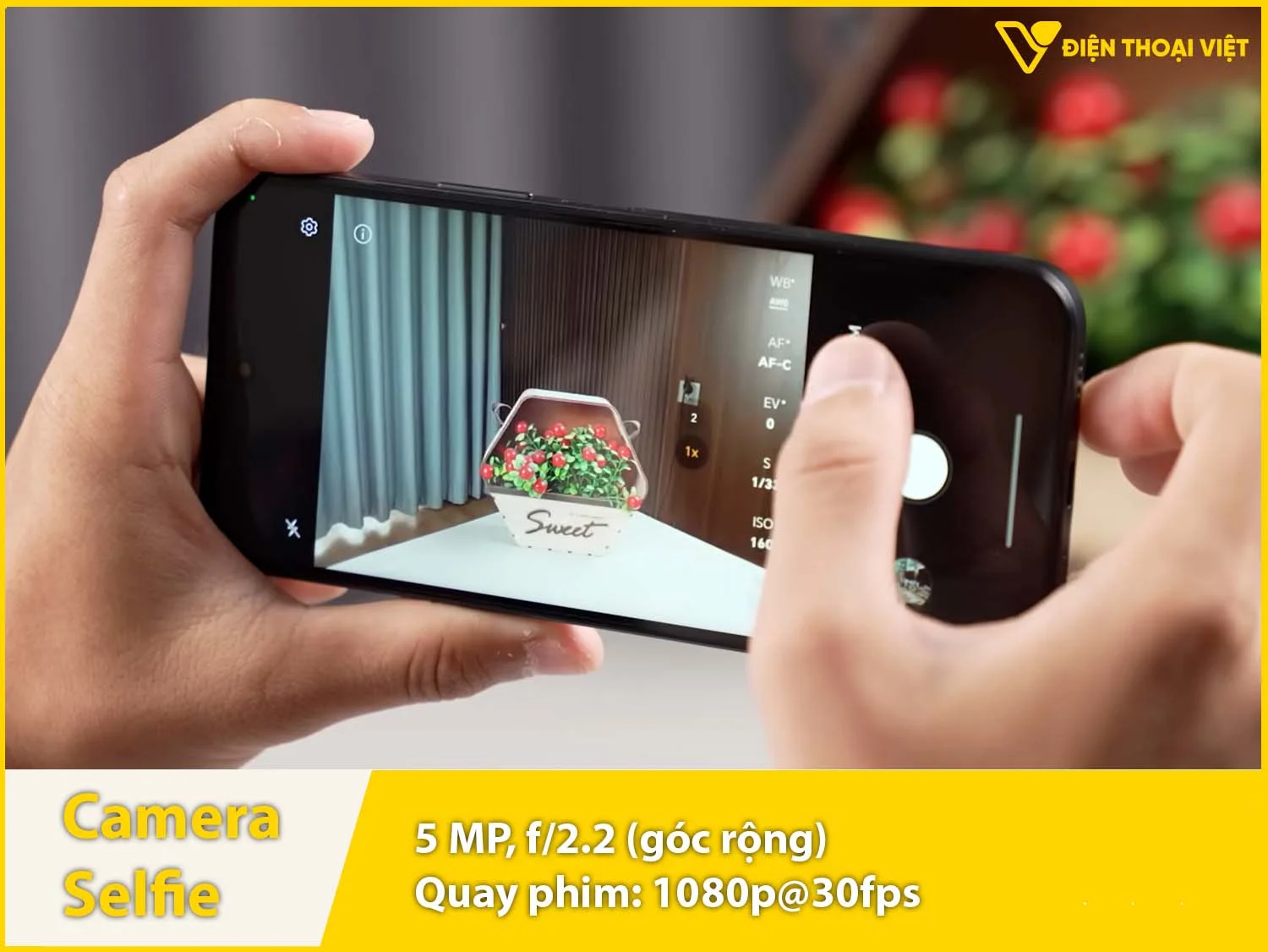 Camera selfie 5MP & Quay phim 1080p