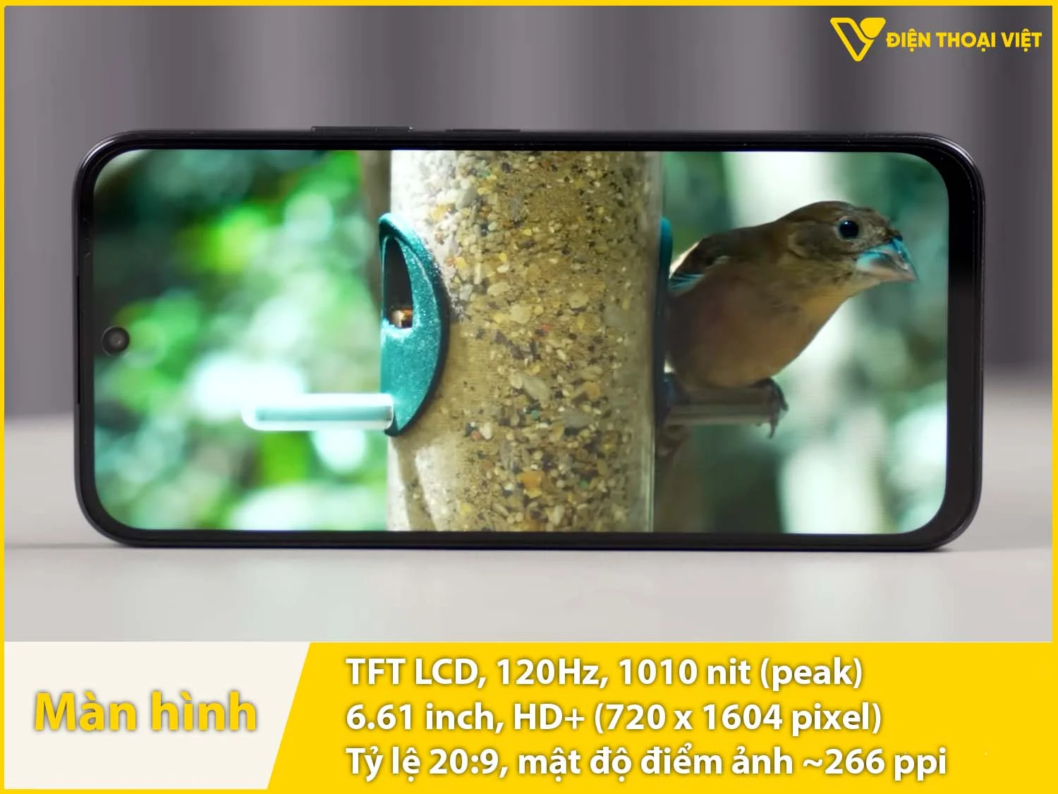 Màn hình LCD 120Hz, độ sáng cao 1010 nit