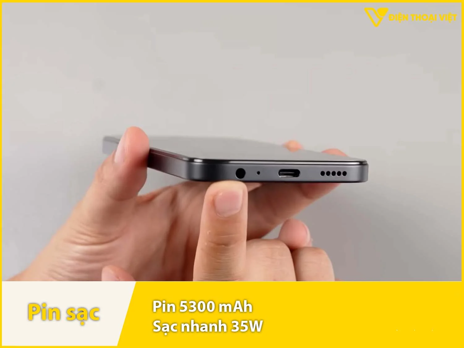 Pin 5300mAh sử dụng cả ngày không hết & Sạc nhanh 35W