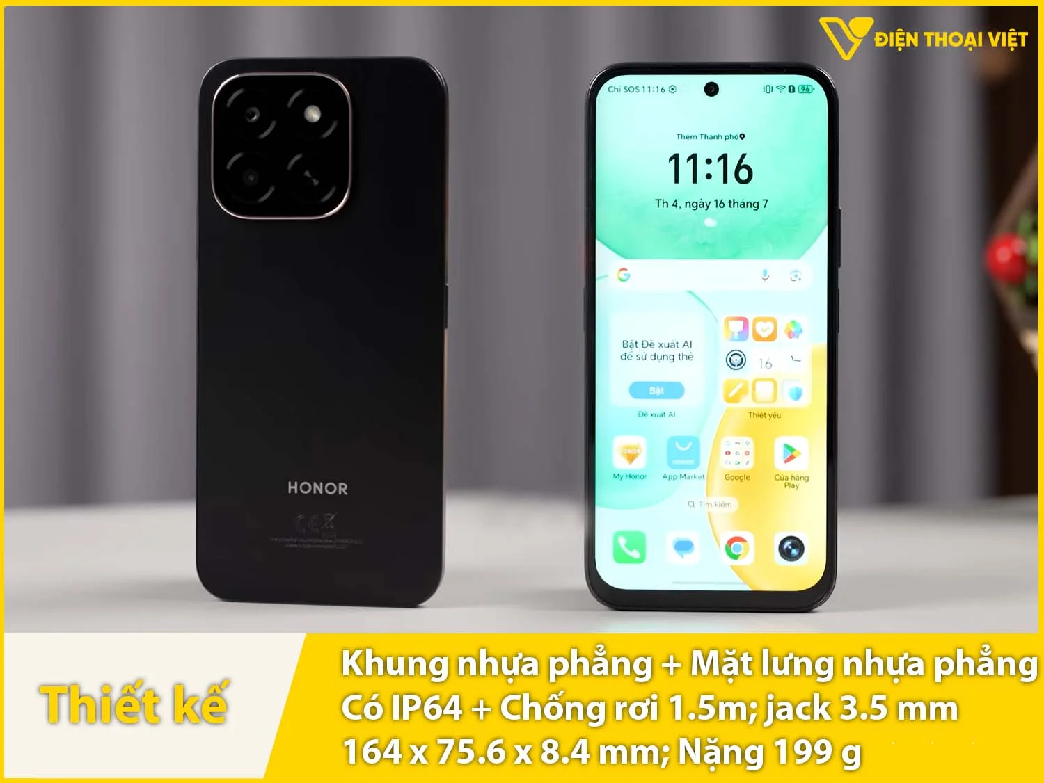 Thiết kế vuông vức, độ bền cao