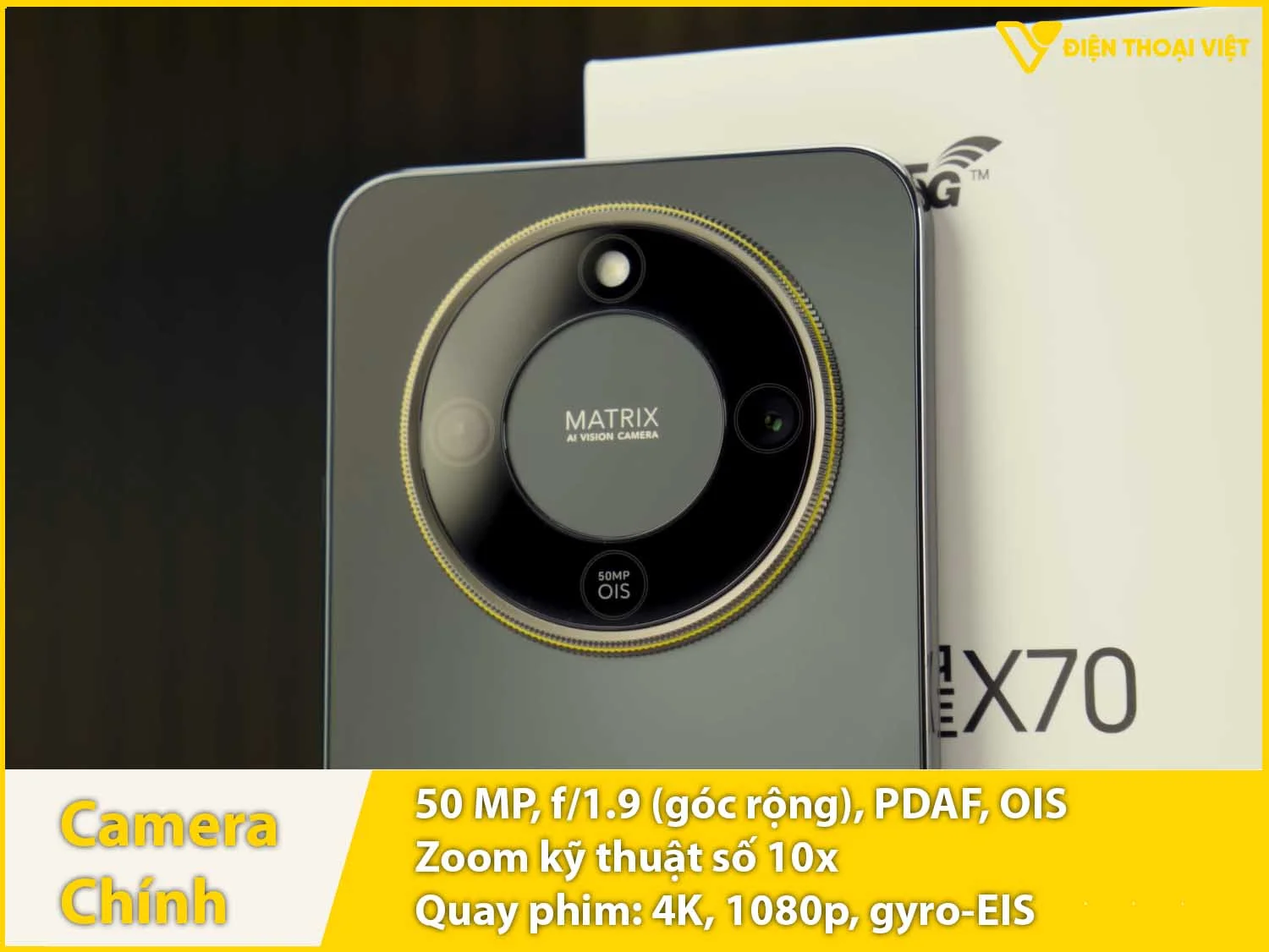 Camera sau 50MP & Quay video 4K