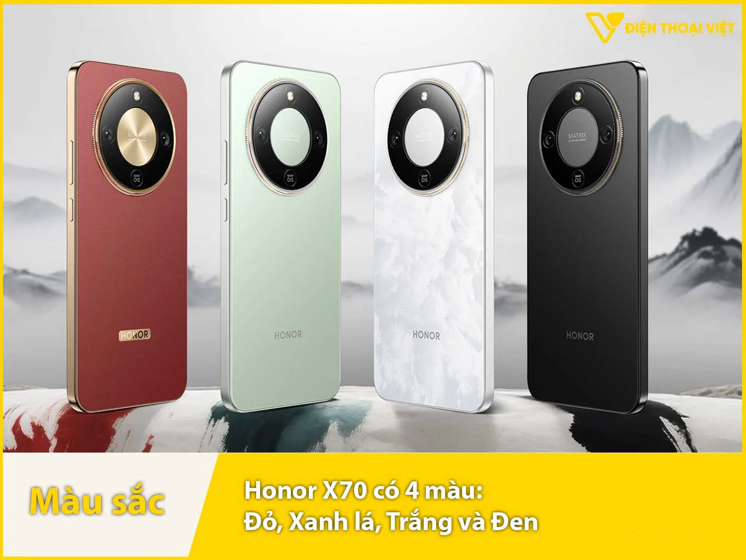 Honor X70 có 4 màu sắc