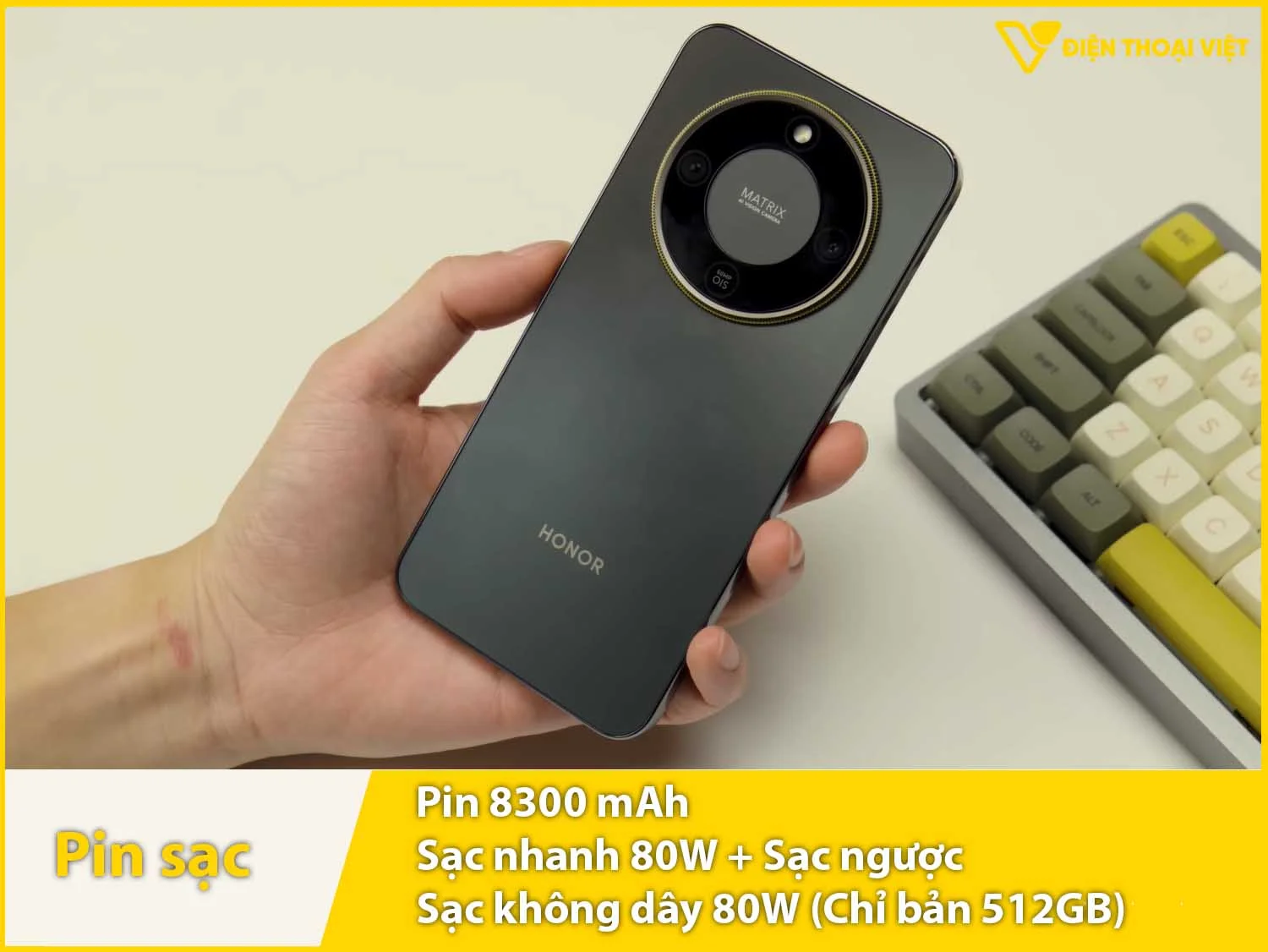 Pin 8300mAh - Dùng thoải mái 2-3 ngày