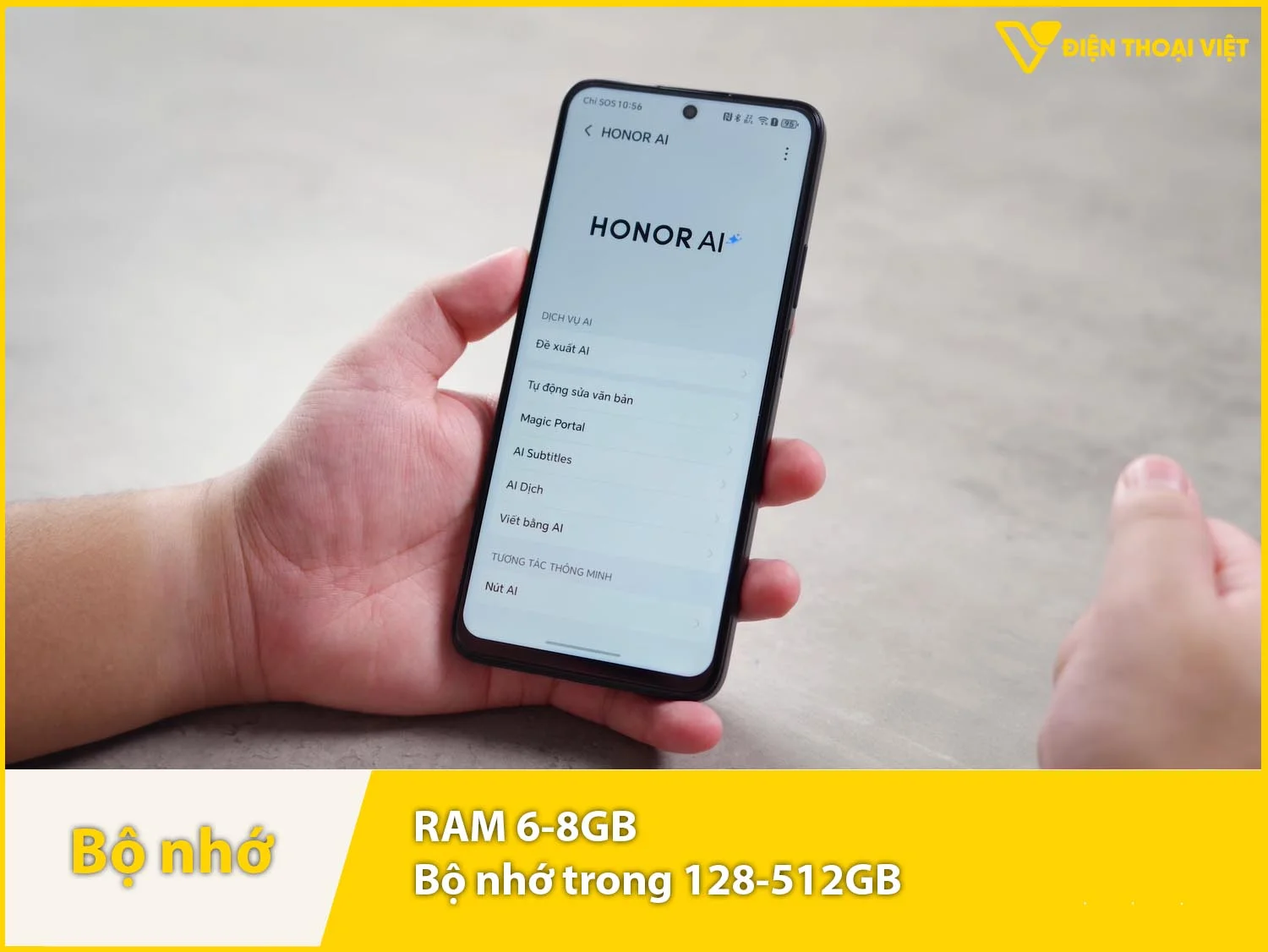 RAM 6-8GB & Bộ nhớ trong 128-512GB