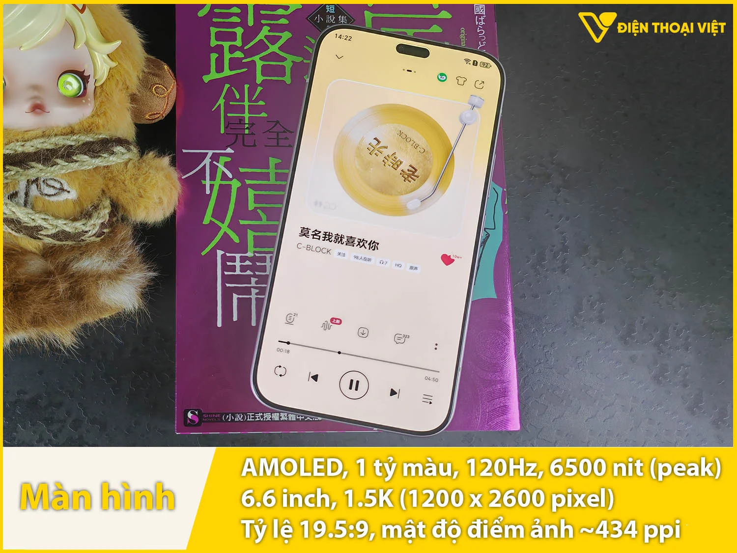 Màn hình AMOLED 6,6 inch - 120Hz - 6500 nit