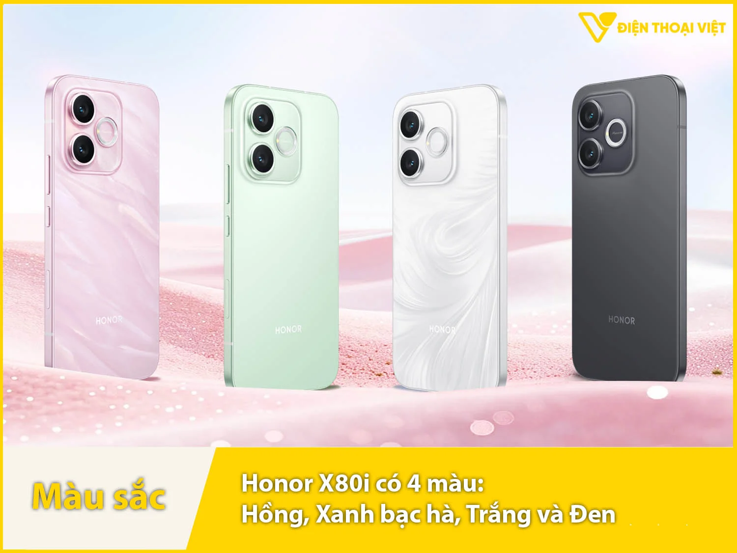 Honor X80i cung cấp 4 màu sắc lựa chọn