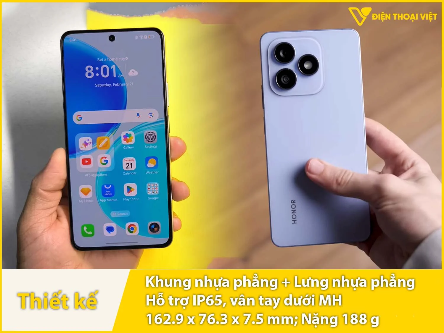 Khung nhựa phẳng & 2 mặt trước phẳng