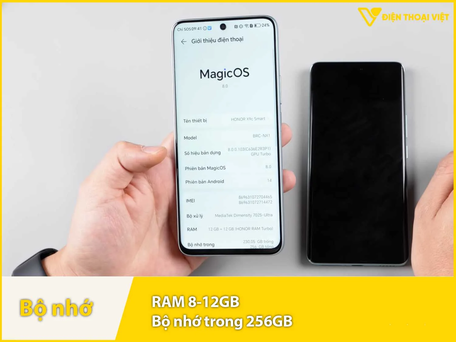 Honor X9c Smart có RAM 8-12GB & Bộ nhớ trong 256GB