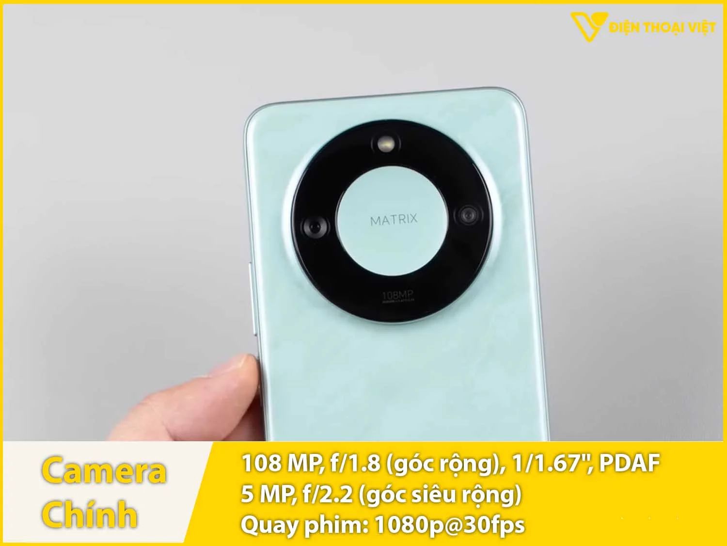 Camera kép 108MP & Quay phim 1080p