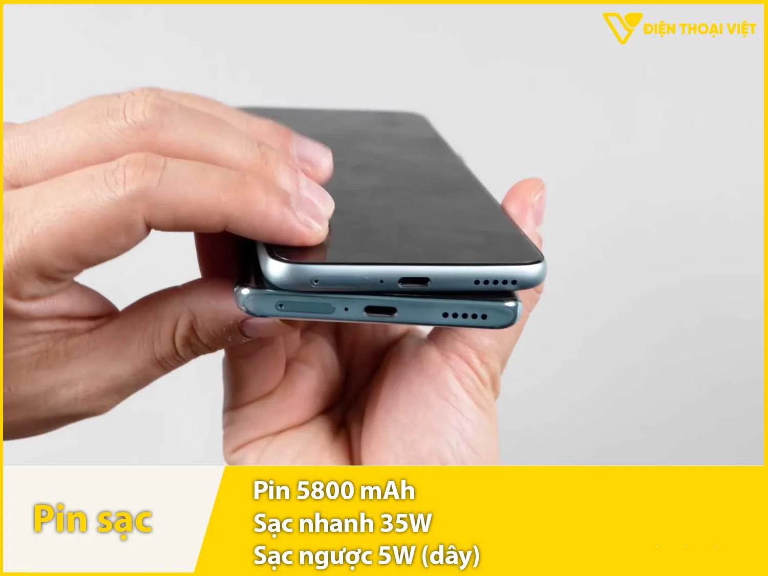 Pin khủng 5800mAh & Sạc 35W, có sạc ngược 5W