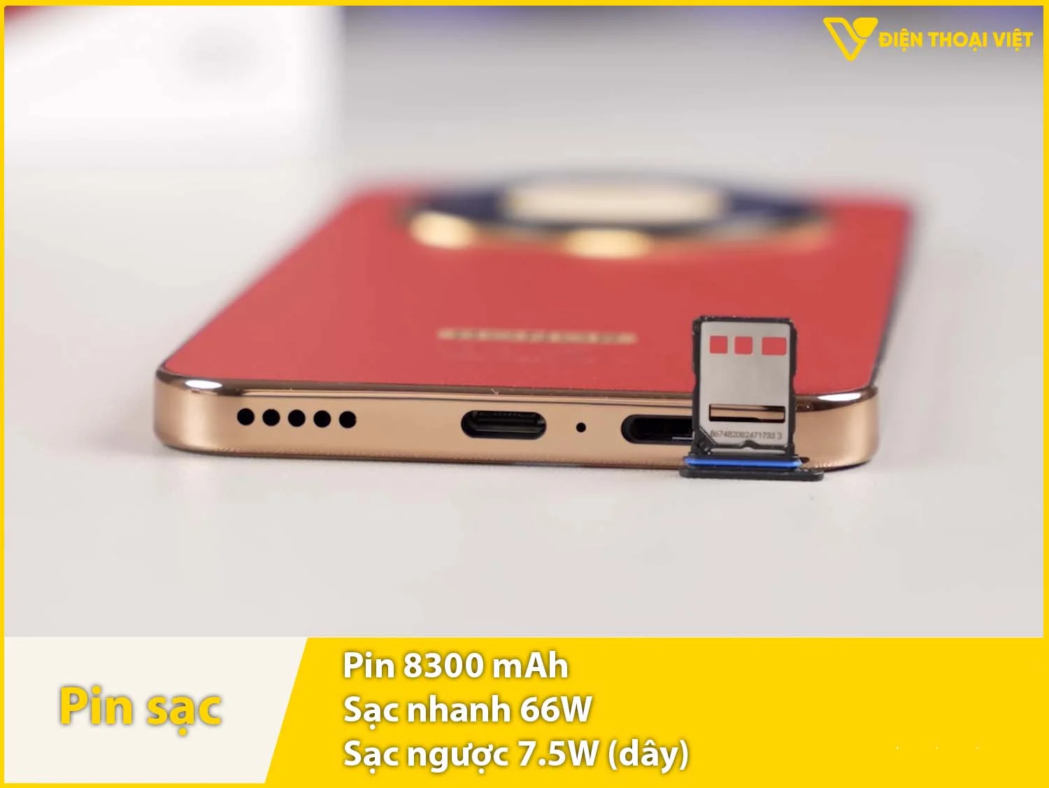 Pin 8300mAh & Sạc 66W